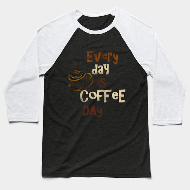 Coffee Baseball T-Shirt by Pittura